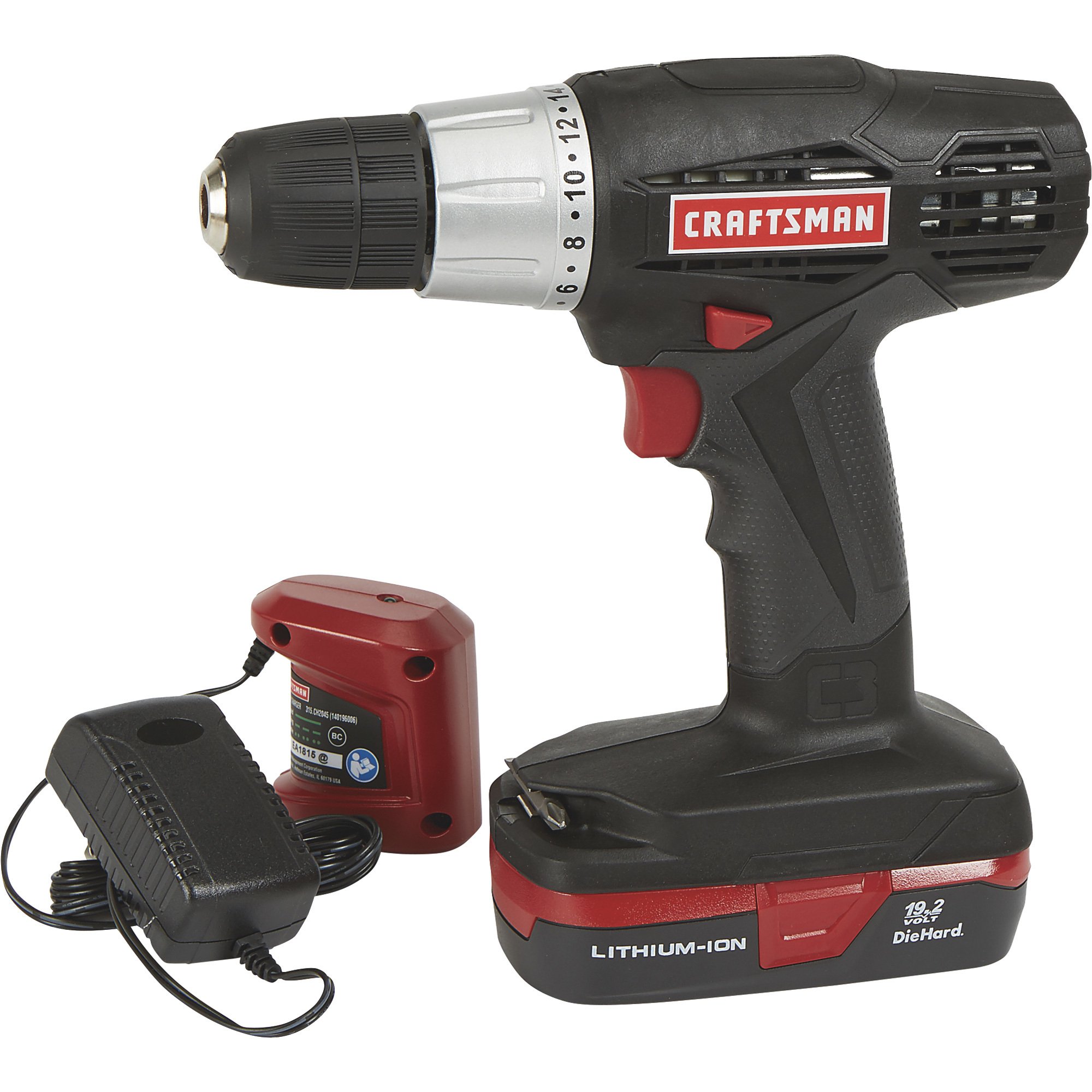 Craftsman Li-Ion Cordless Drill/Driver — 19.2 Volt, 3/8in. Chuck, One Battery, Model# 946138